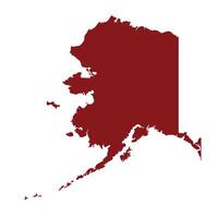 Alaska mapa plano vector icono