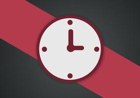 Simple Minimalist Clock Symbol Icon. Vector Image.