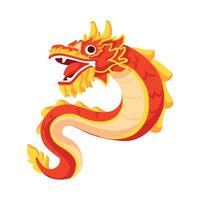 Red Chinese dragon vector illustration