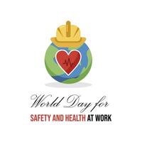 mundo día para la seguridad y salud día vector