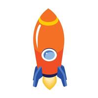 Rocket icons. Spaceship launch icon vector