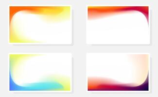 Gradient background set simple modern screen or presentation design vector illustration