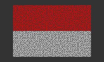 Maze pattern Indonesian flag on the black background for backdrop decoration vector