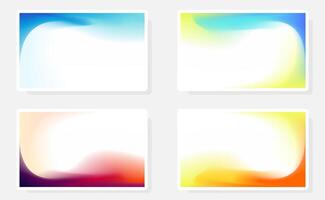 Gradient background set simple modern screen or presentation design vector illustration