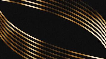 4k luxe goud en zwart strepen achtergrond met lawaai, voor opening, presentatie video