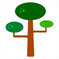 árbol plano vector