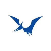 illustration of a blue flying Pterodactyl vector