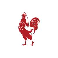 illustration of a red rooster icon vector