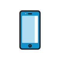 Phone icon in flat style. Vector illustration