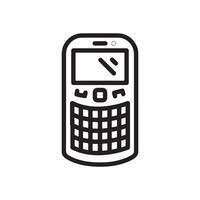 Phone icon in flat style. Vector illustration