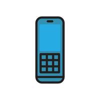 Phone icon in flat style. Vector illustration