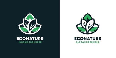 Eco nature logo design template illustration. free vector