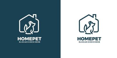 animal pet and home logo vector illustration Pro Vector