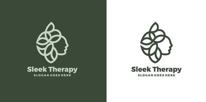 sleek therapy logo  design free Vector and free SVG