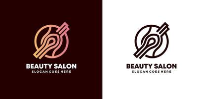 belleza salón logo diseño gratis vector