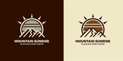 mountain sunrise logo , nature logo free Vector and free SVG