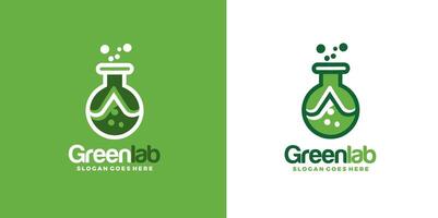 verde laboratorio logo vector diseño Pro vector