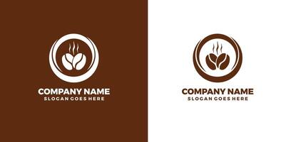 café logo diseño para café tienda icono con creativo concepto prima vector Pro vector