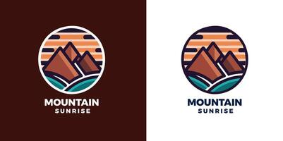 montaña amanecer logo , naturaleza logo gratis vector y gratis svg