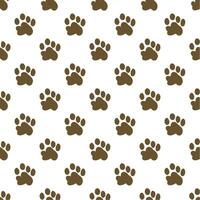 Pet paws seamless pattern on white background Pro Vector