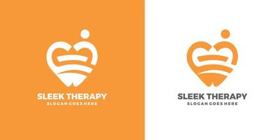 sleek therapy logo  design free Vector and free SVG