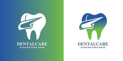 Dental care logo design vector illustration. Dental logo. Pro Vector