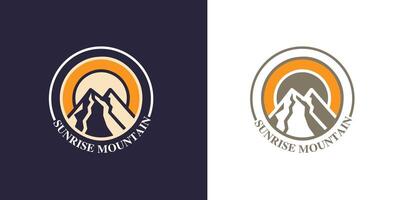 montaña amanecer logo , naturaleza logo gratis vector y gratis svg