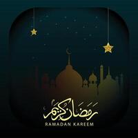 contento Ramadán kareem caligrafía vector Arábica Arte