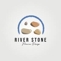 Stone rock Logo, elegant design, Stone Balance Vector, Stepping Rock Walking Icon Illustration template vector