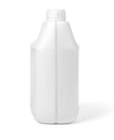 Plastic canister on white photo