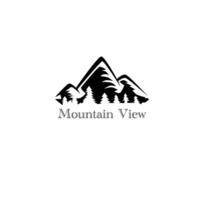 mountain view monoline vector illustration for logo, sign, template, icon, design, etc