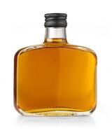 botella whisky en blanco foto