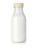 botella de leche aislada foto
