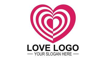 Valentine logo or Heart logo or icon. Love logo design. vector