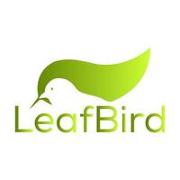 Leafbird Logo Design Vector, Logo Design With Leaf and Bird. vector