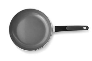 Frying pan isolated on white photo