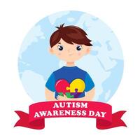 ilustración del día mundial de la conciencia del autismo vector