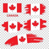 Set of vector flags of Canada