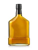 whiskey bottle on white photo