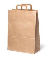 Paper shopping bag isolated photo