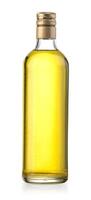 Olive oil bottle on white photo