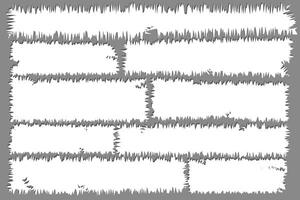 piezas de Rasgado blanco Nota papel diferente formas aislado en gris antecedentes realista vector ilustración, bloc Rasgado papel para mensaje nota, página o bandera y cartulina blanco rasgado pedazo tiras