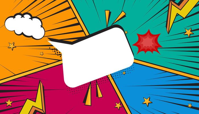 Set of comic page of colorful frames illustration, comic background template, colorful conversation comic template background, blank colorful comic abstract background