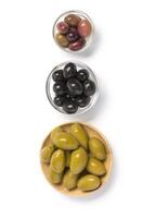 olives isolated on white photo