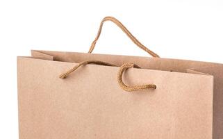 Paper shopping bag isolated photo