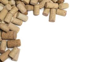 wine corks on white photo