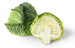 Savoy cabbage isolated photo