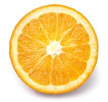 slice of orange fruit isolated photo