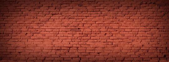 Red brown block brick wall photo