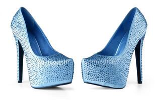 blue woman shoes photo